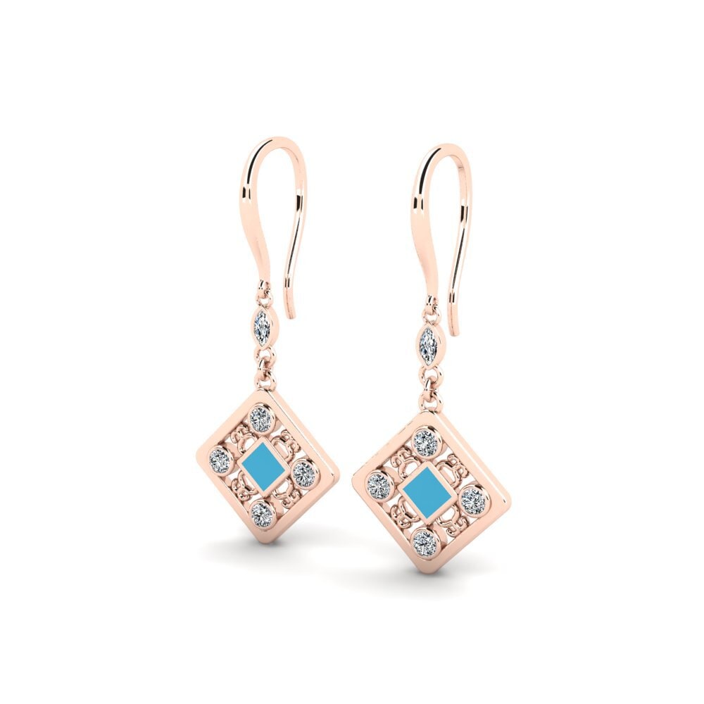 14k Oro Rosa Pendiente de mujer Dabord