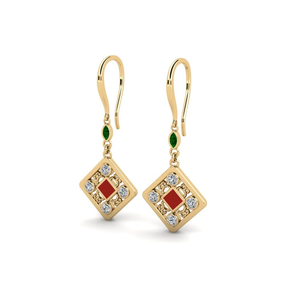 Zircone Verde Orecchino da donna Dabord