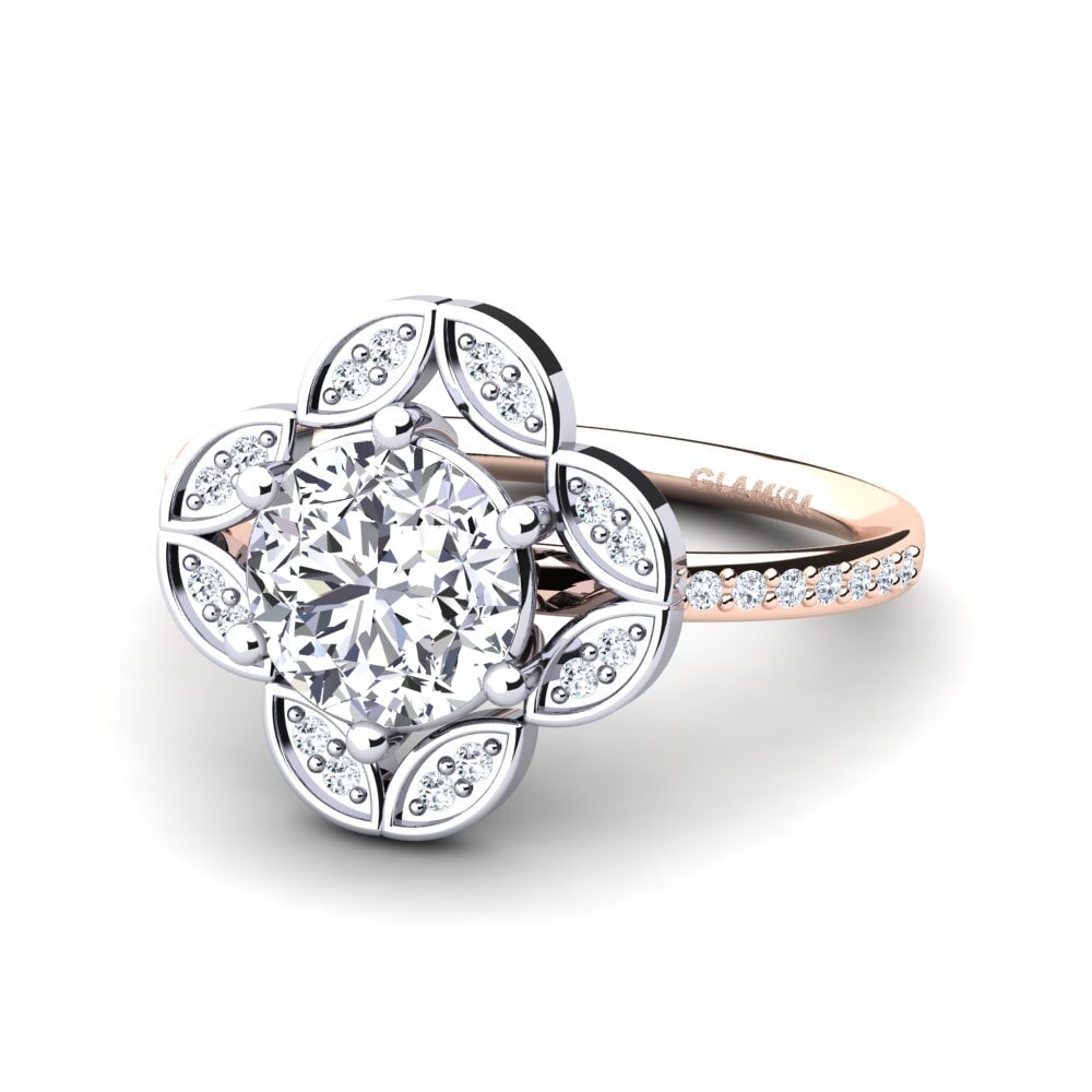 14ct White / Rose Gold Ring Dabria