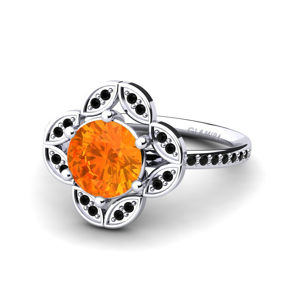 Orangefarbener Saphir Ring Dabria