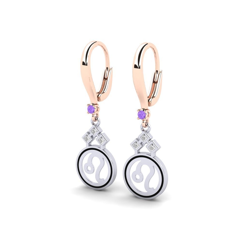 Améthyste Boucle d'oreille femme Dacema - Leo
