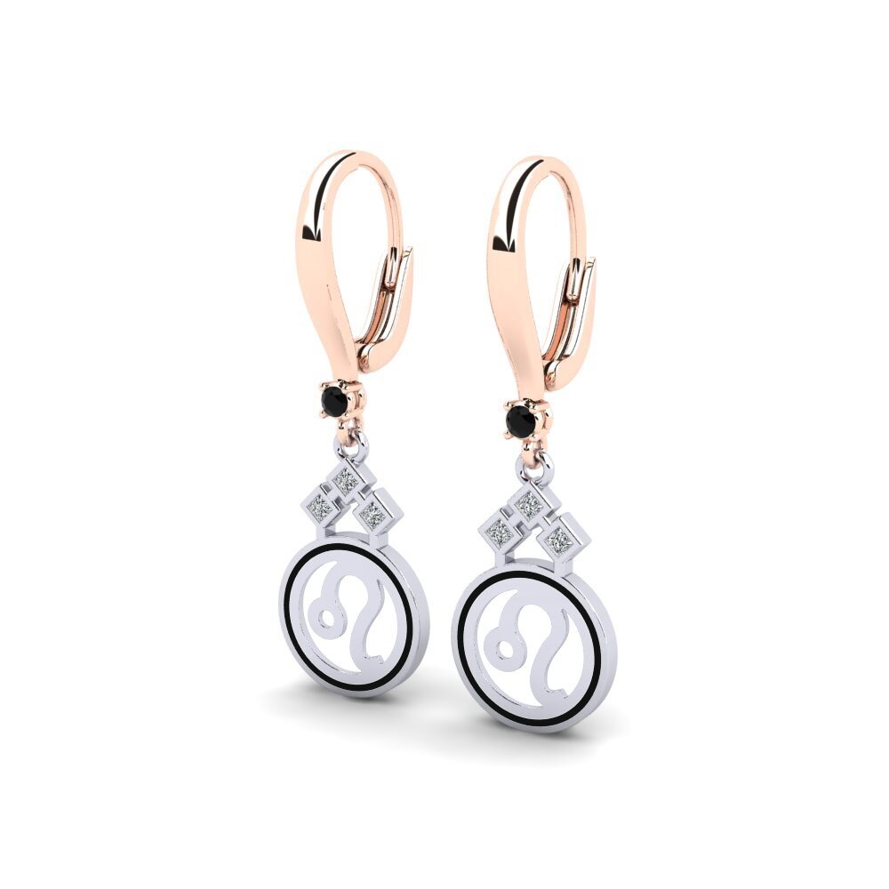 Black Sapphire Women's Earring Dacema - Leo