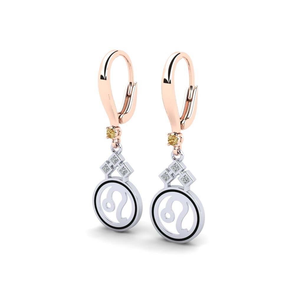 Diamant Brun Boucle d'oreille femme Dacema - Leo