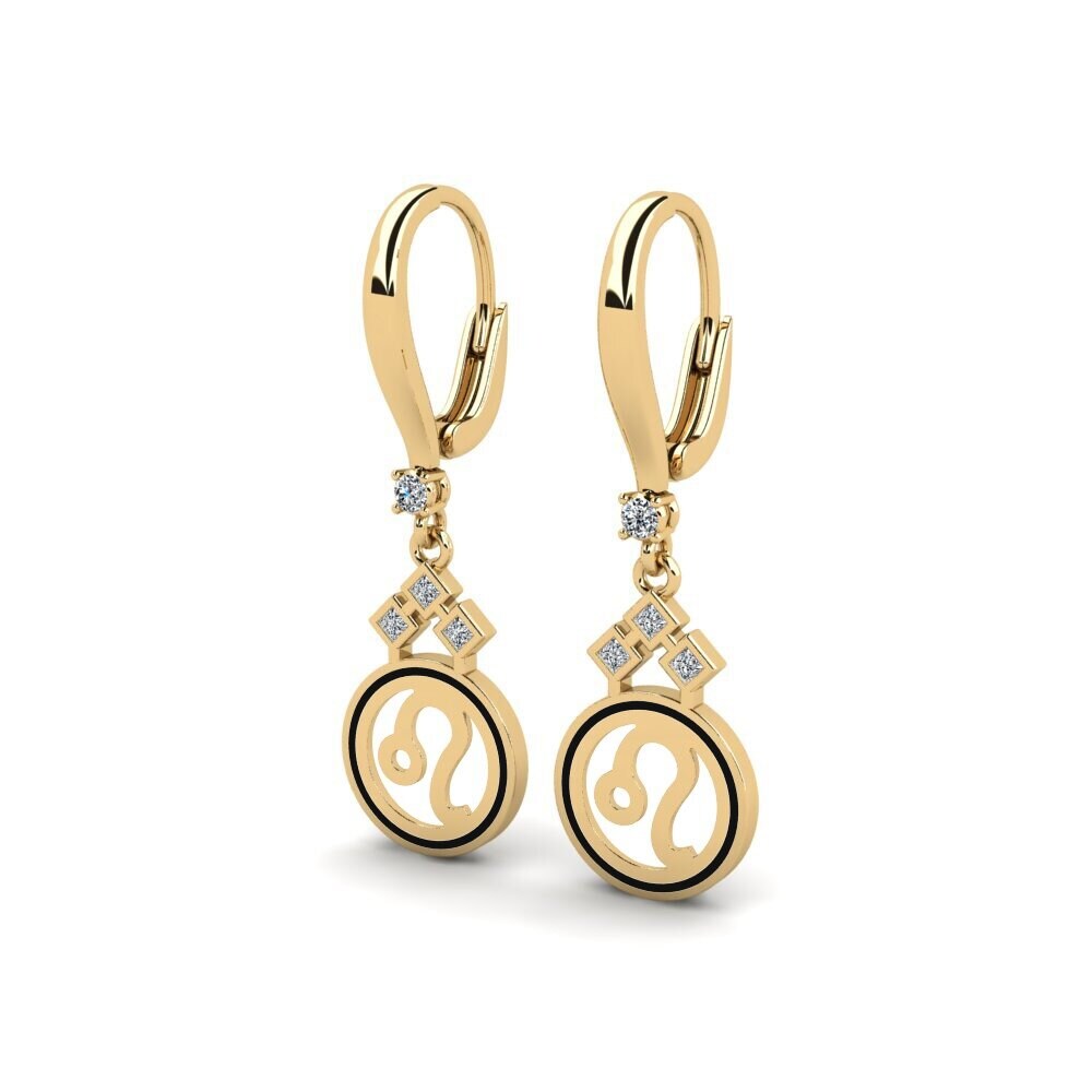 14k Oro Amarillo Pendiente de mujer Dacema - Leo
