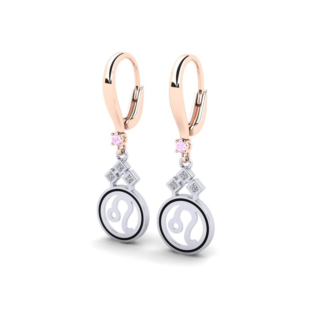 Saphir Rose Boucle d'oreille femme Dacema - Leo