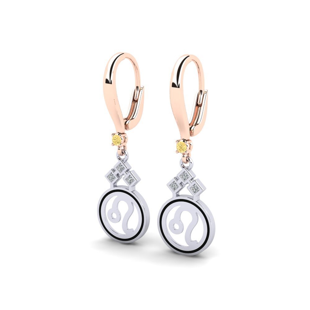 Yellow Diamond Women's Earring Dacema - Leo