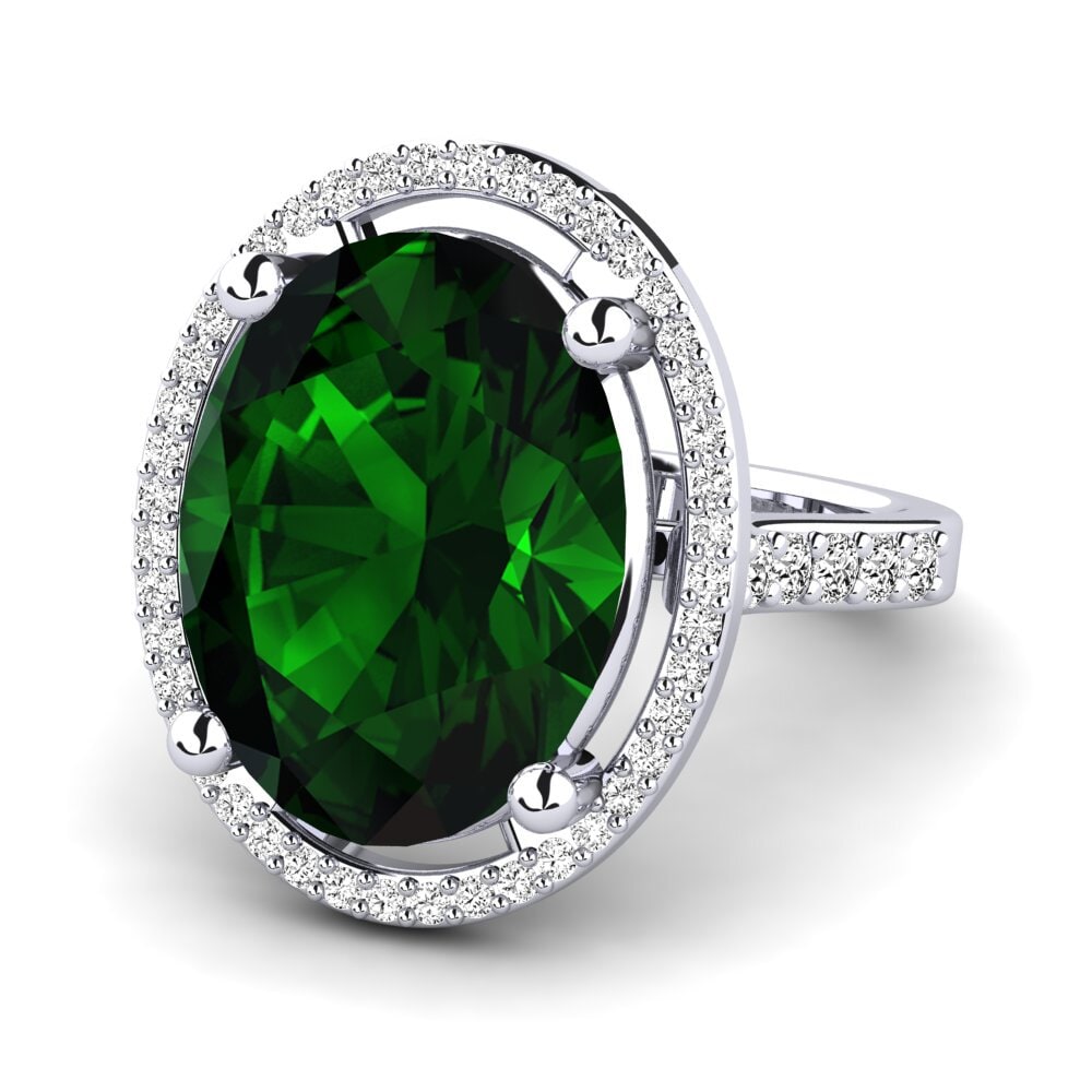 Turmalina verde Anillo Dacia