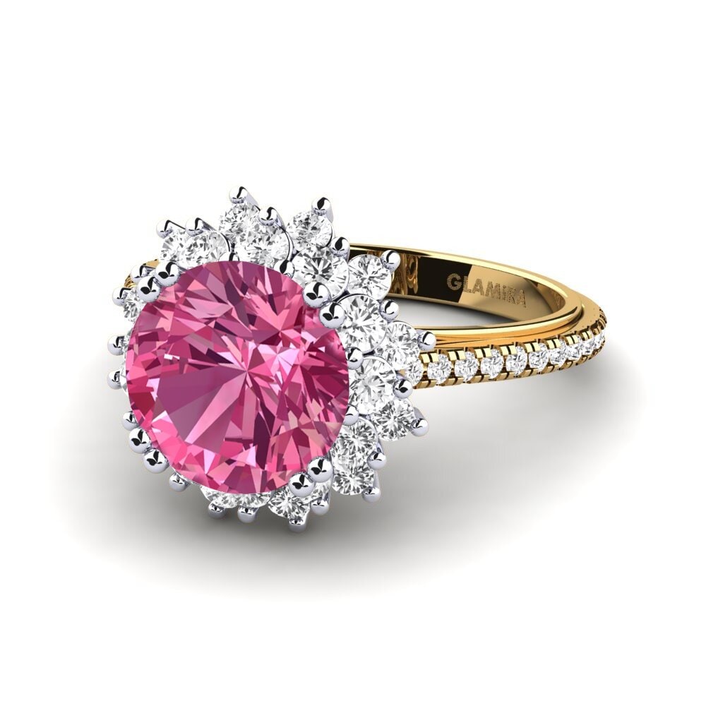 14ct Yellow / White Gold Engagement Ring Daffney 3.0 crt