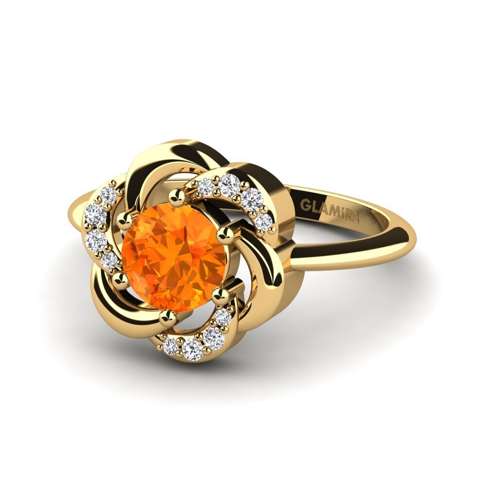 Orangefarbener Saphir Ring Dajana