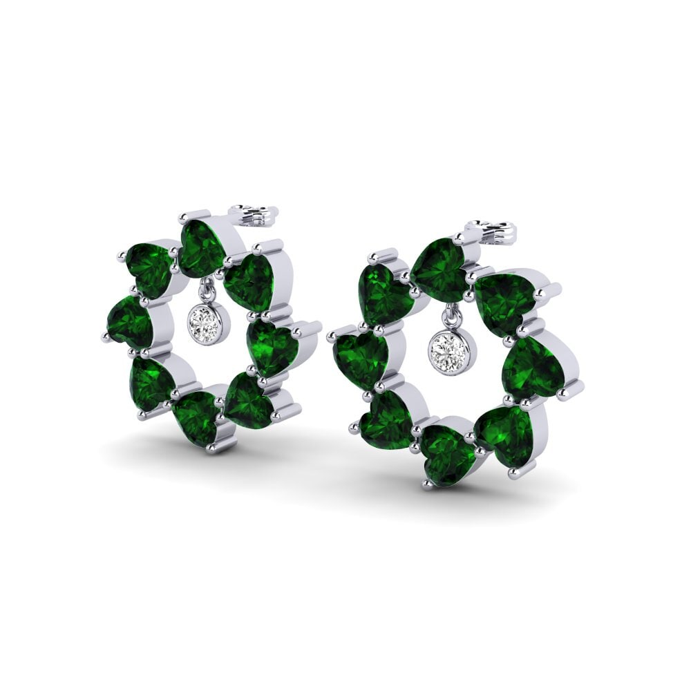 Đá Tourmaline Xanh / Bích tỷ Bông tai nữ Dakila