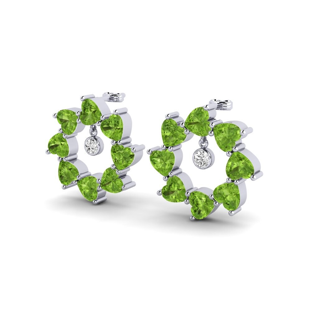 Corazón Peridoto Pendiente de mujer Dakila