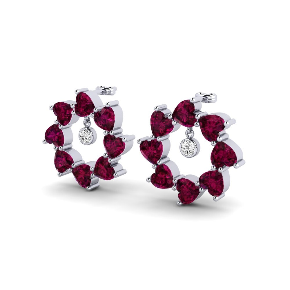 Đá Rhodolite Bông tai nữ Dakila