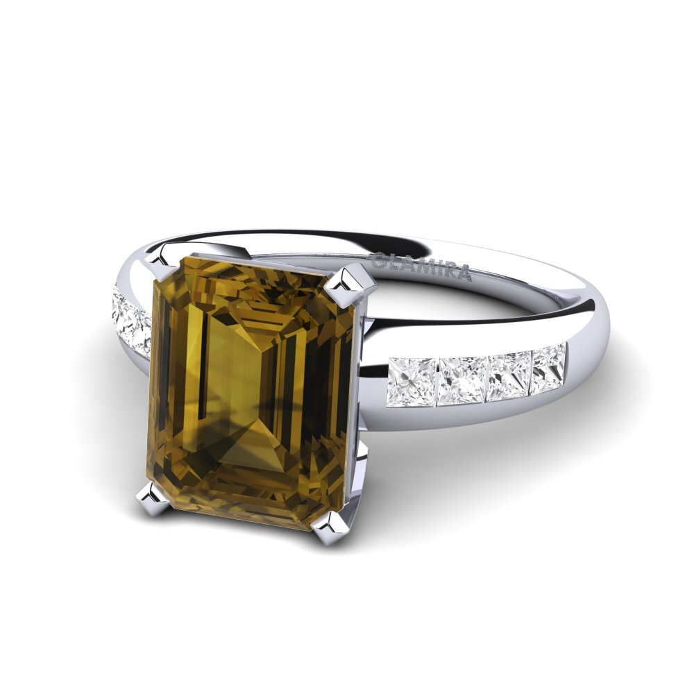 Brown Zircon Engagement Ring Dalinda