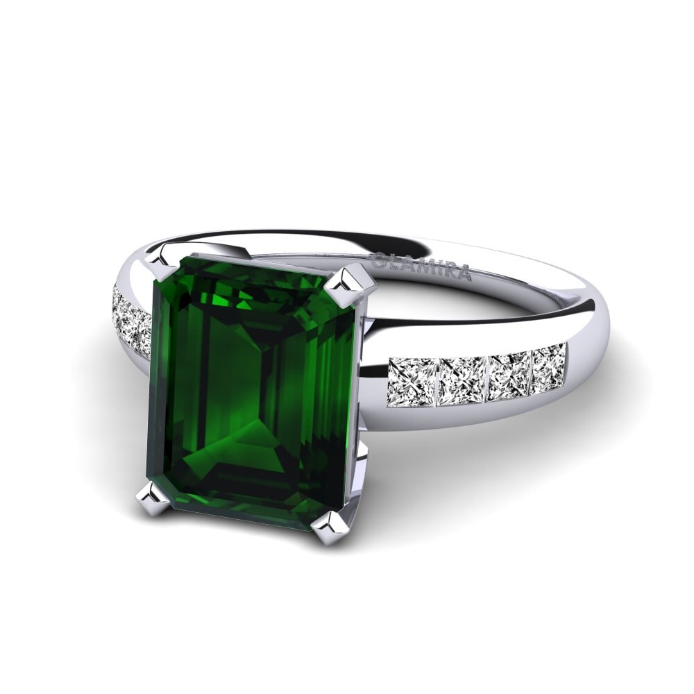 Green Tourmaline Engagement Ring Dalinda