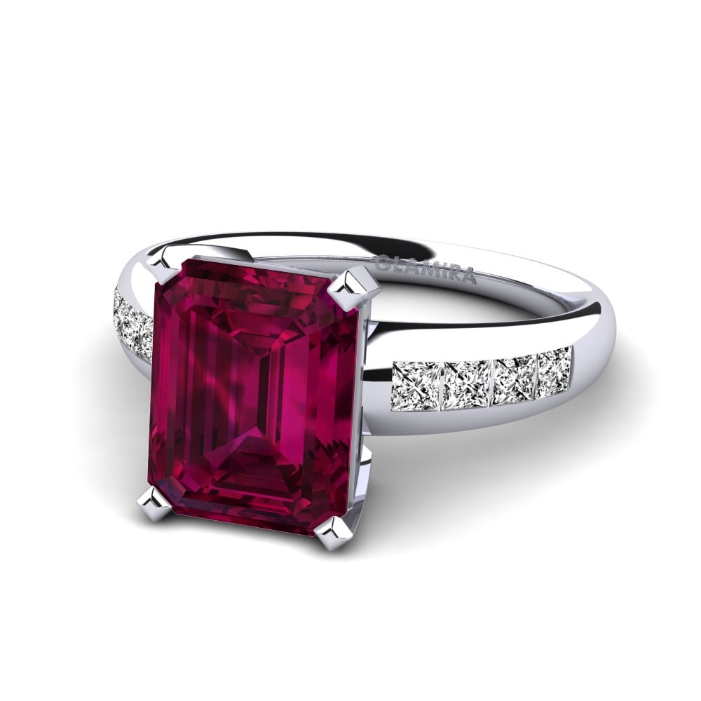 Rhodolite Garnet Engagement Ring Dalinda