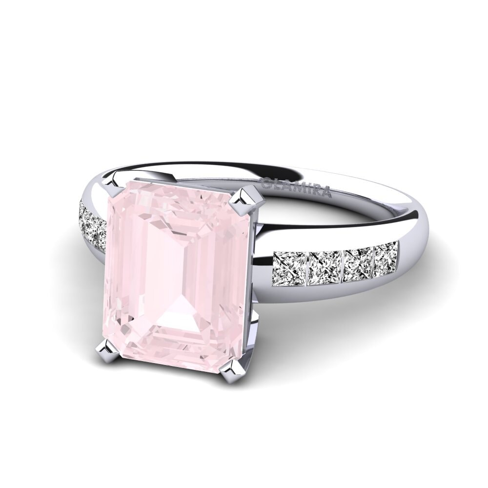 Rose Quartz Engagement Ring Dalinda