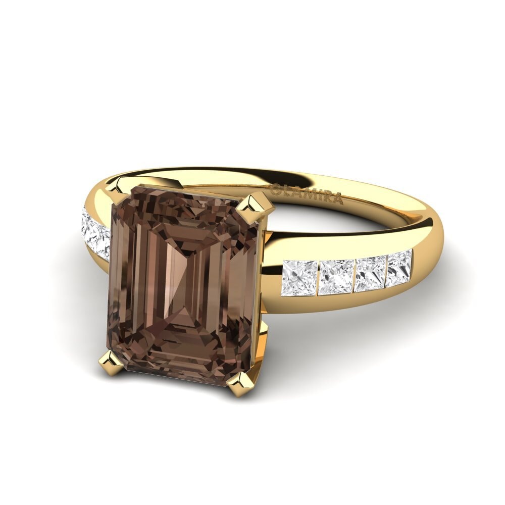 Smoky Quartz Engagement Ring Dalinda
