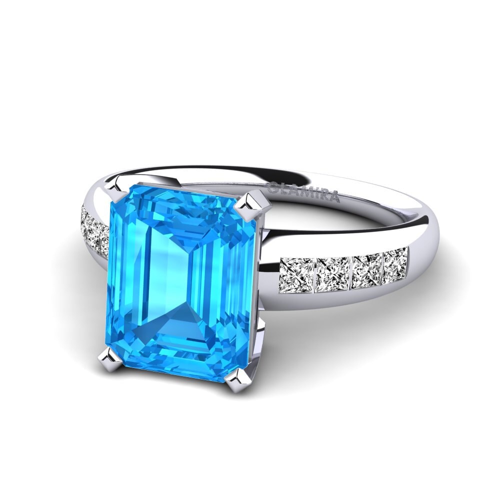 Blue Topaz Engagement Ring Dalinda