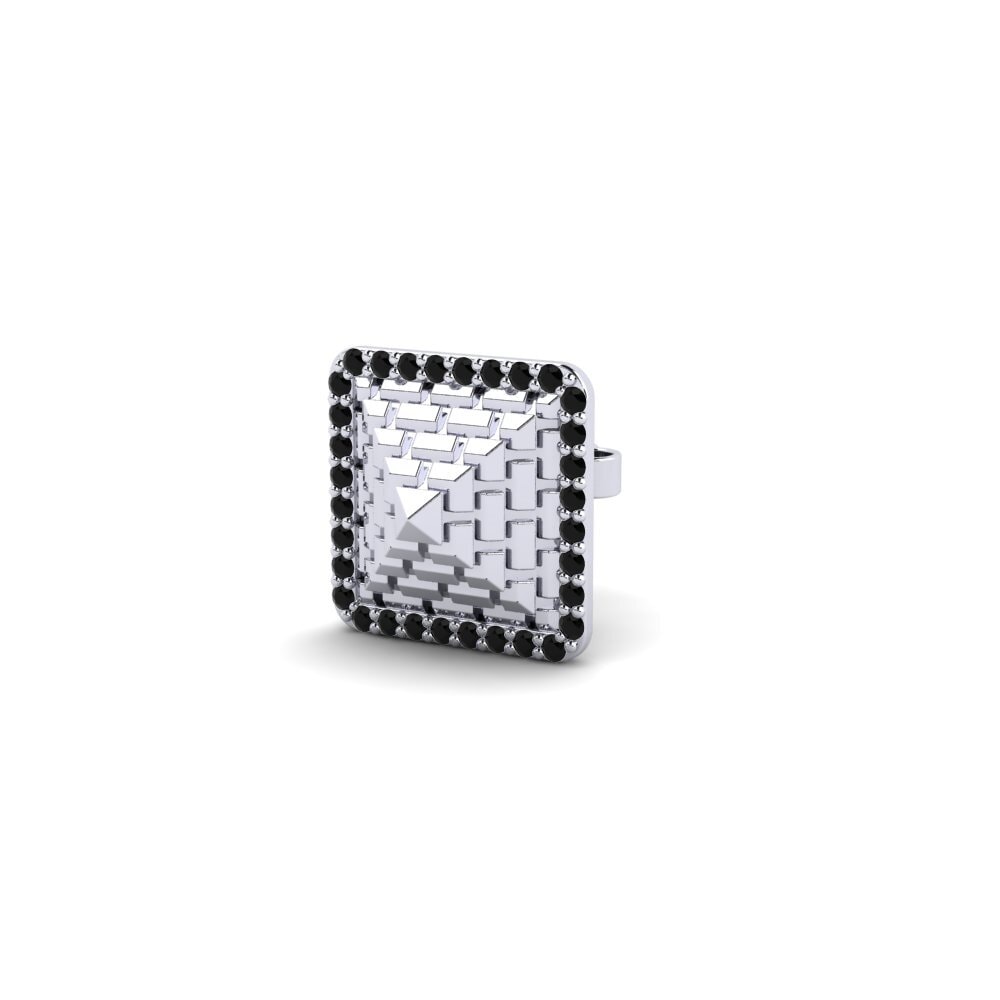 925 stříbro Černý diamant Pánské náušnice Dallas