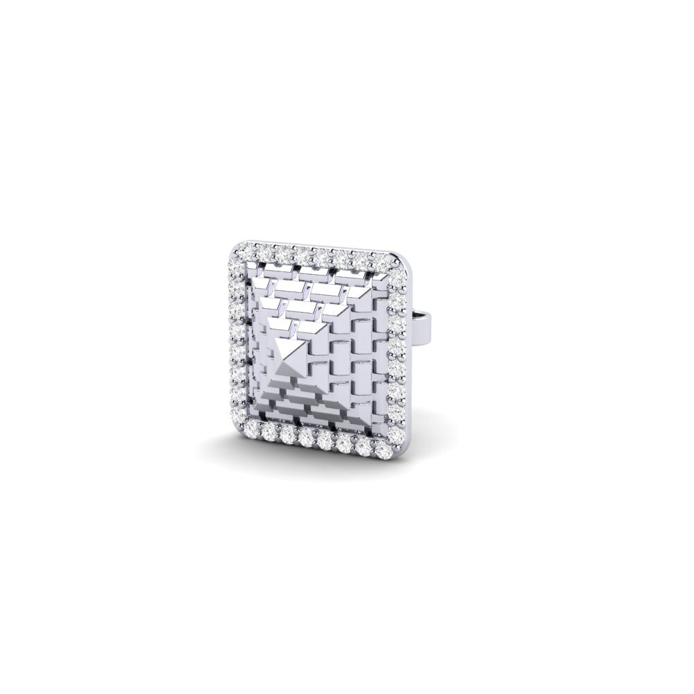 925 stříbro Diamant-safír Pánské náušnice Dallas