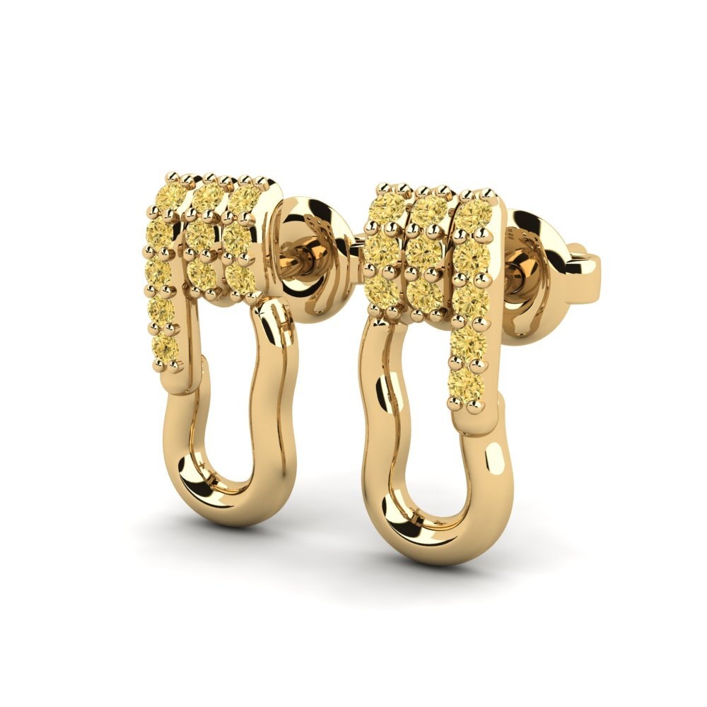 Diamante Amarillo Pendiente de mujer Dalliance