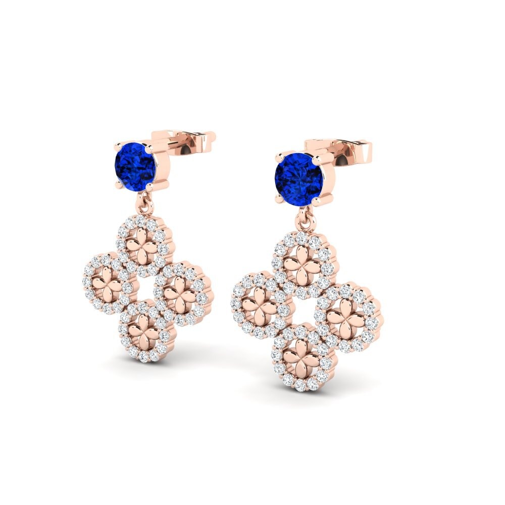 Sapphire (Lab Created) Women's Earring Daltonisme