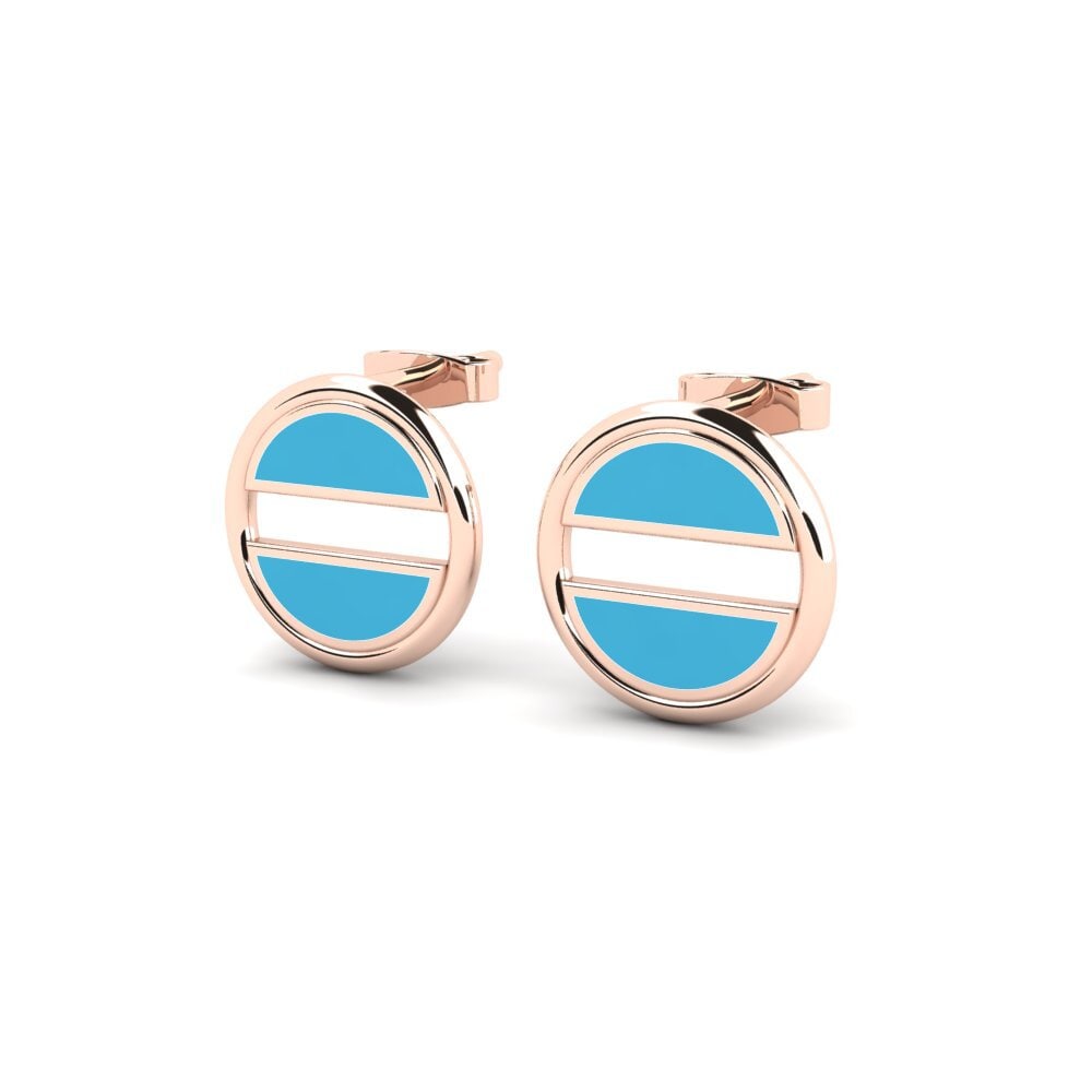 18k Oro Rosa Pendientes Daly