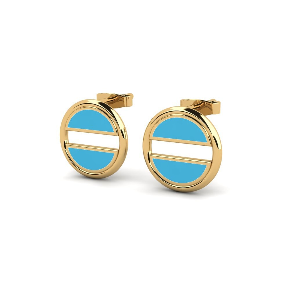 9k Oro Amarillo Pendientes Daly