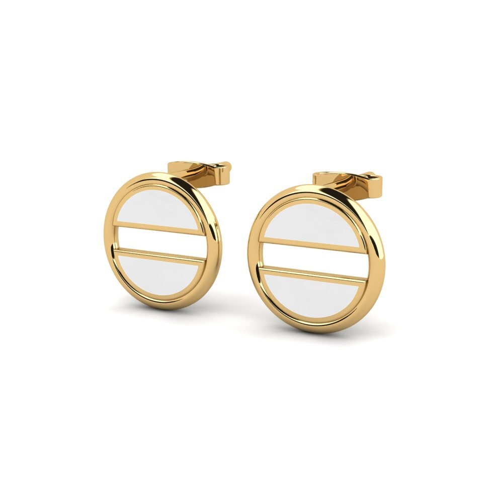 9k Oro Amarillo Pendientes Daly