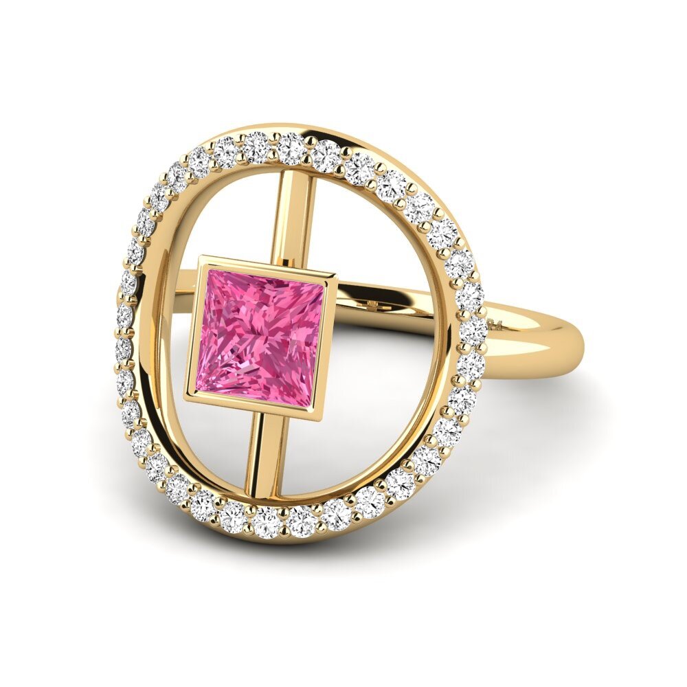 Princesa Turmalina rosa Anillo Dama
