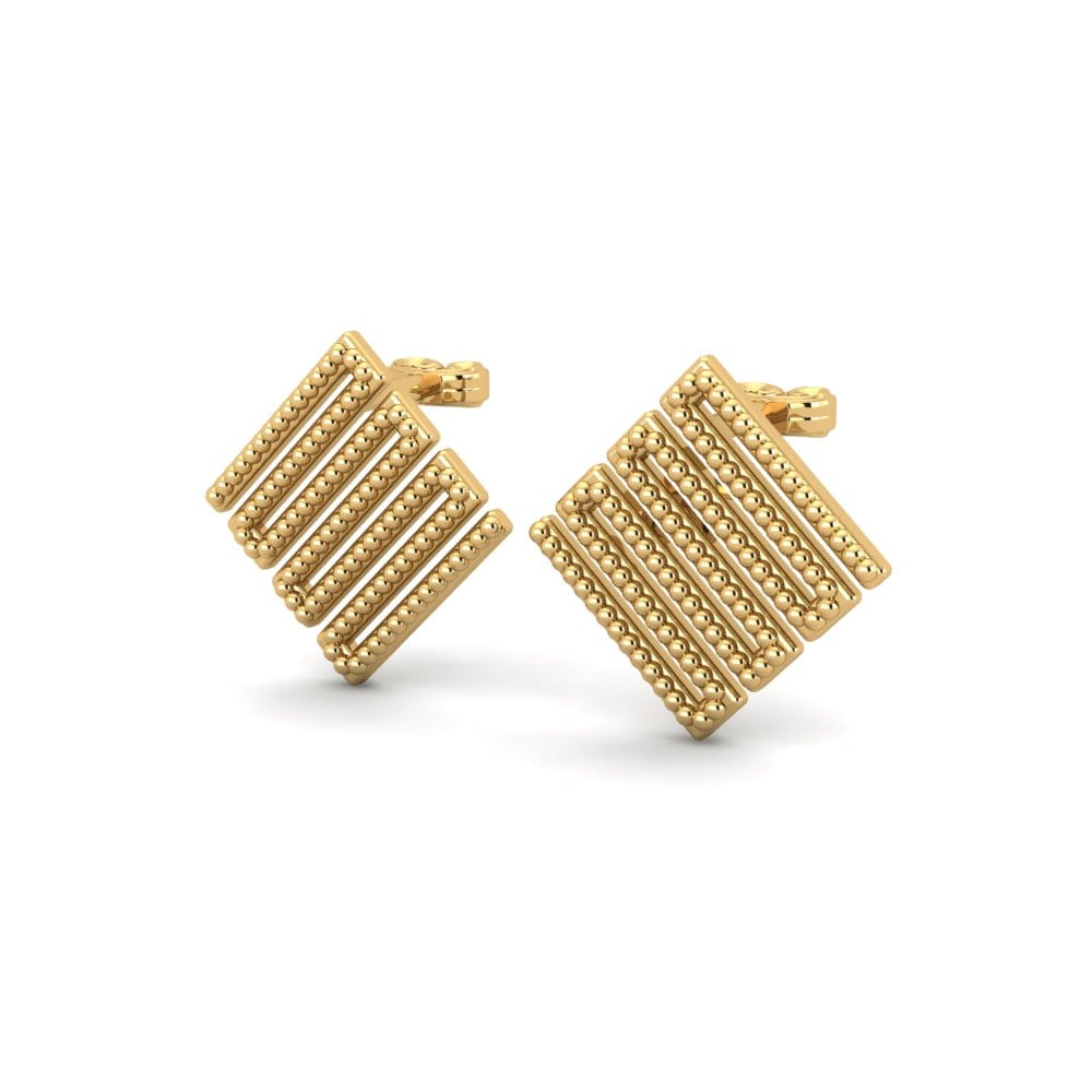 9k Oro Amarillo Pendientes Damnera