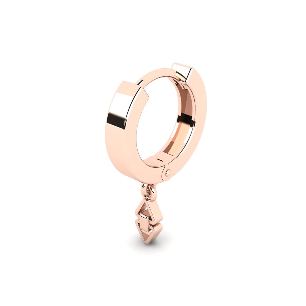 14ct Rose Gold Men's Earring Danchi