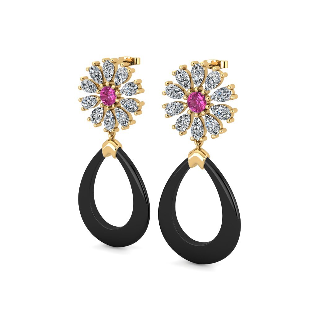 Pink Topaz Women's Earring Dande