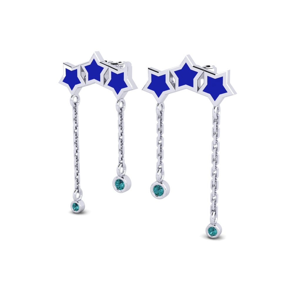 Diamante Blu Orecchino da donna Danillene