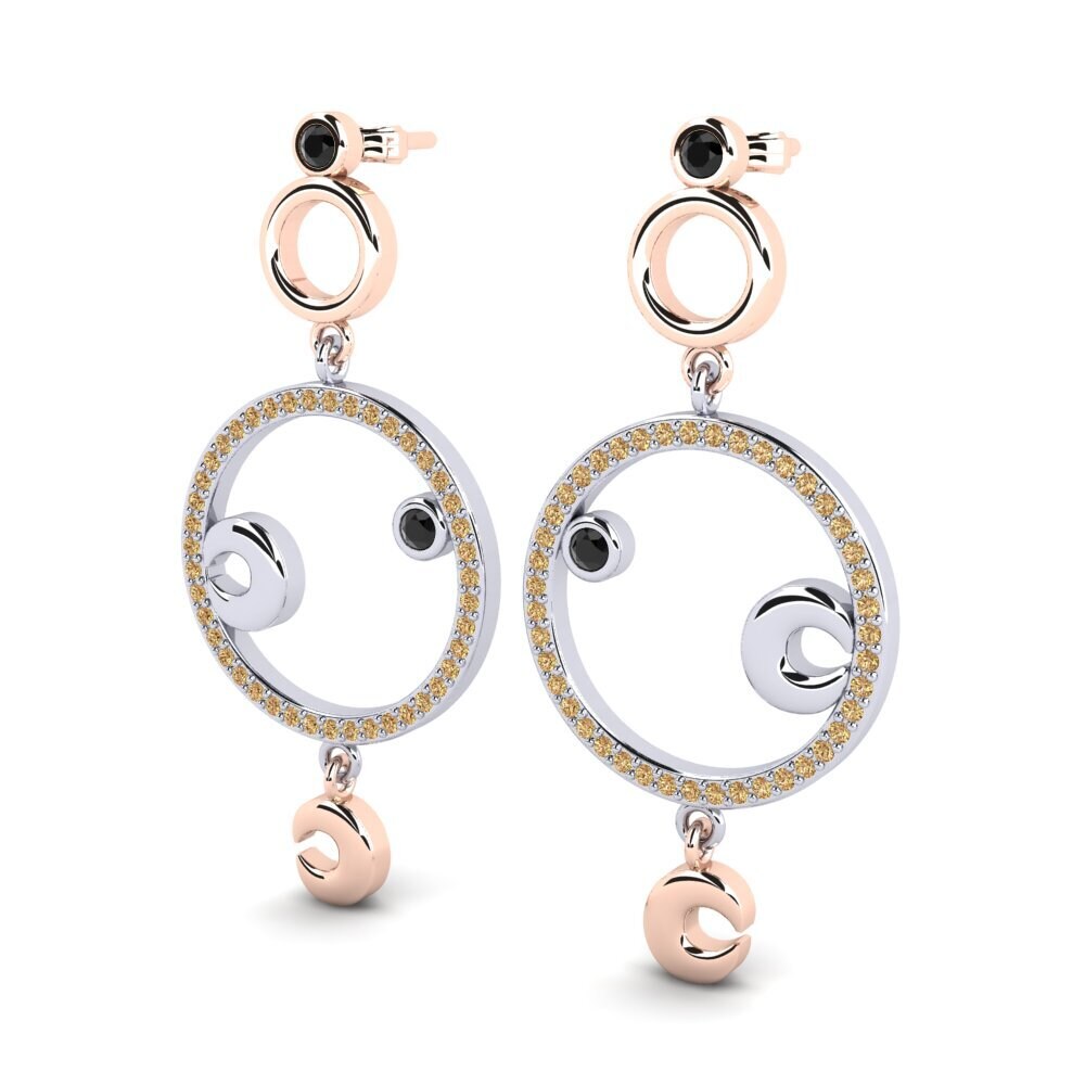 Diamante Marrón Pendiente de mujer Danique