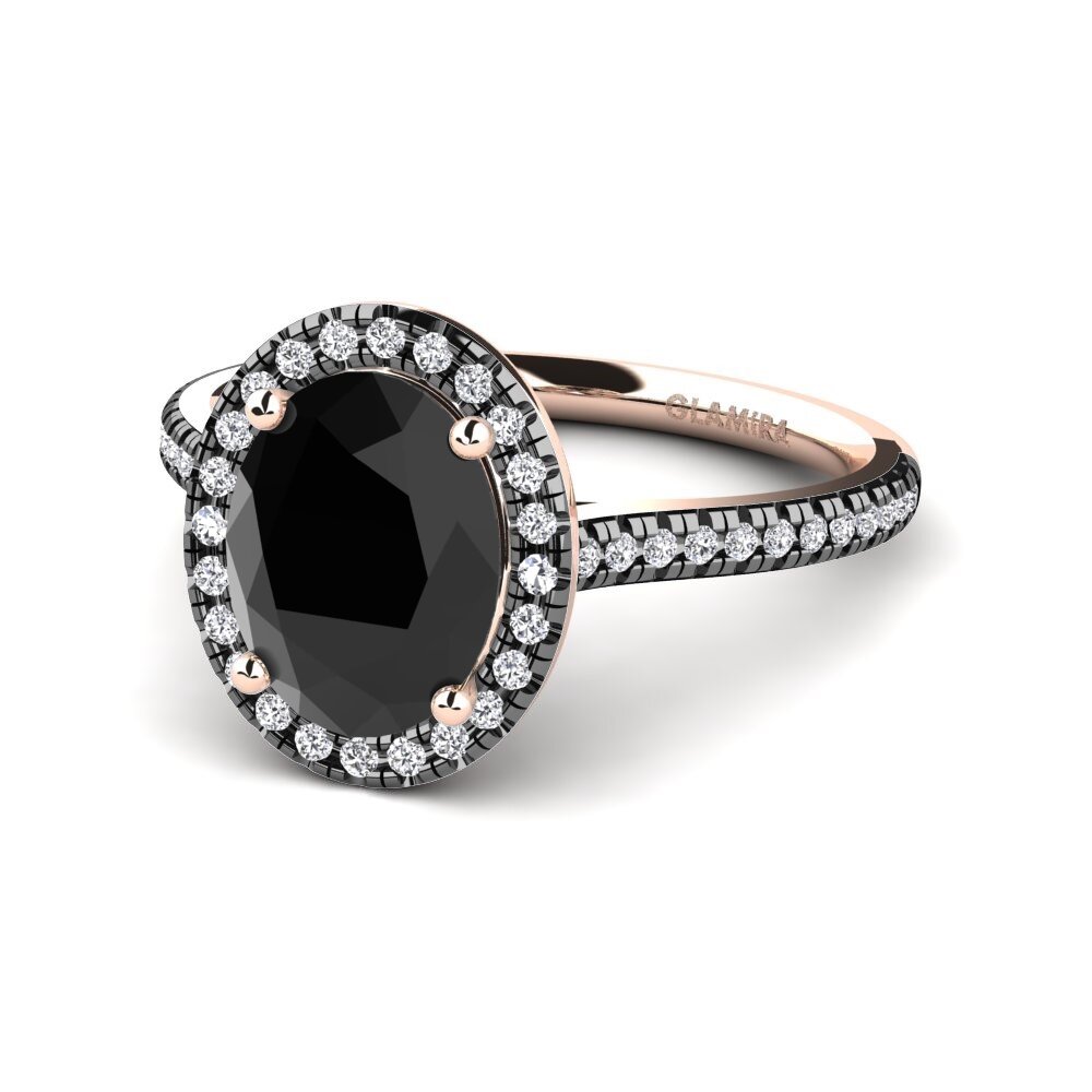 Black Sapphire Engagement Ring Dannielle 1.62 crt