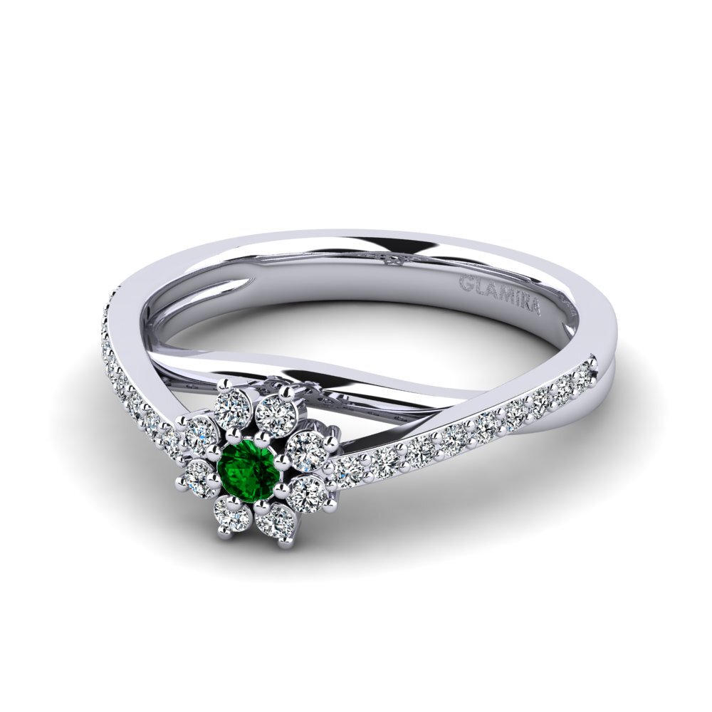 Green Zirconia Women's Ring Dansome
