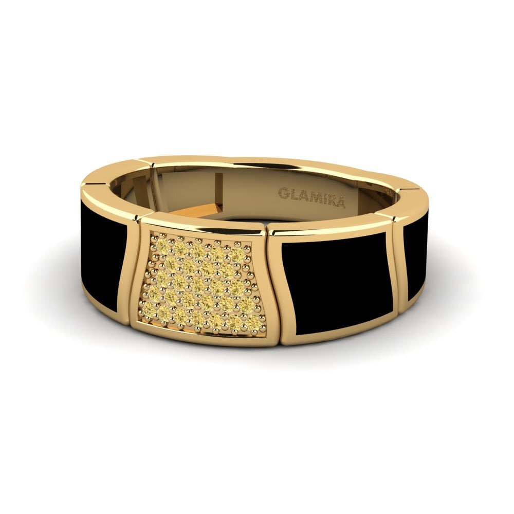 Diamante Amarillo Anillo Dantenas