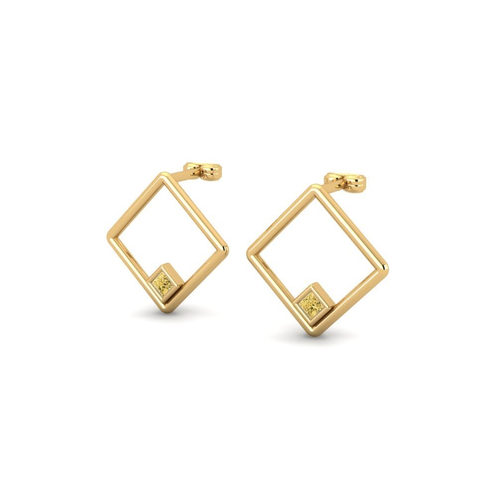 Princess Yellow Diamond Women's Earring Danusia