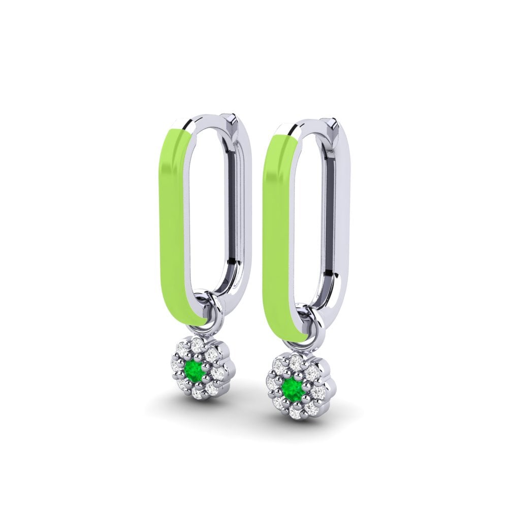 9ct White Gold Women's Earring Darien