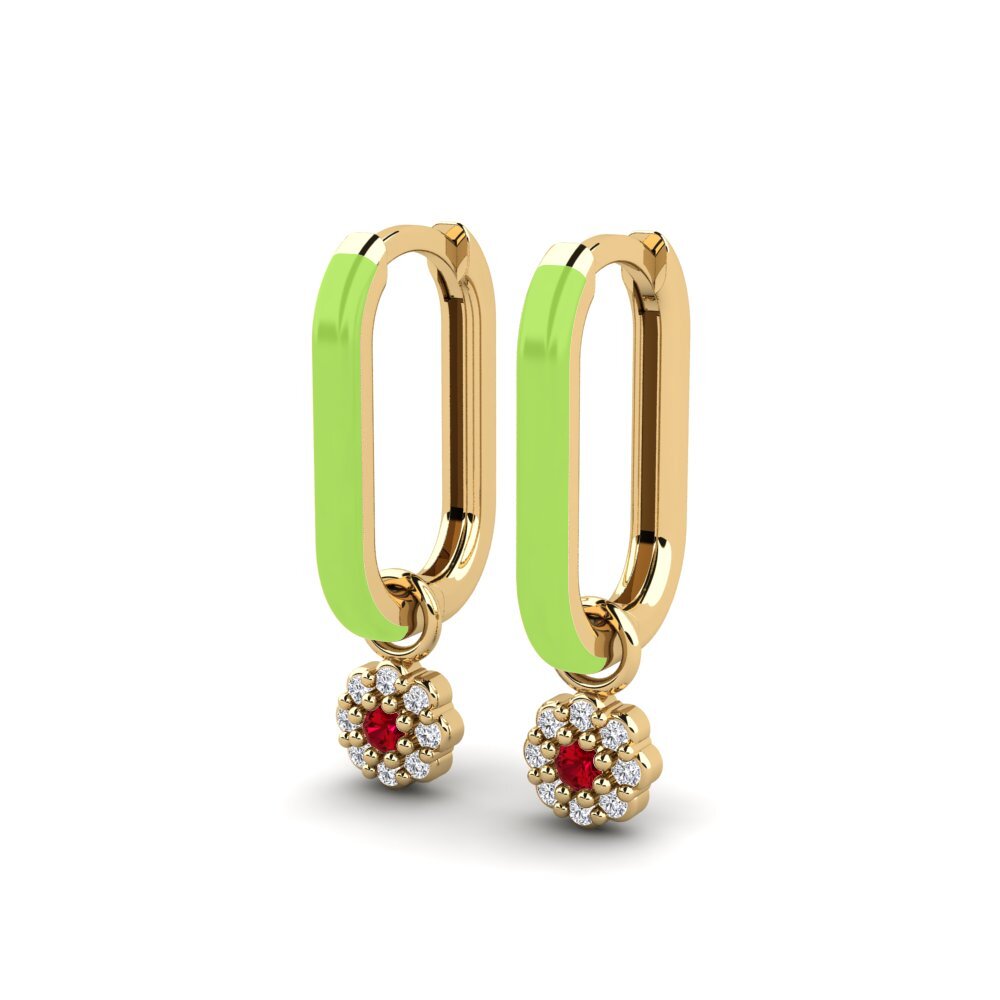 ruby-zirconia ต่างหู Darien