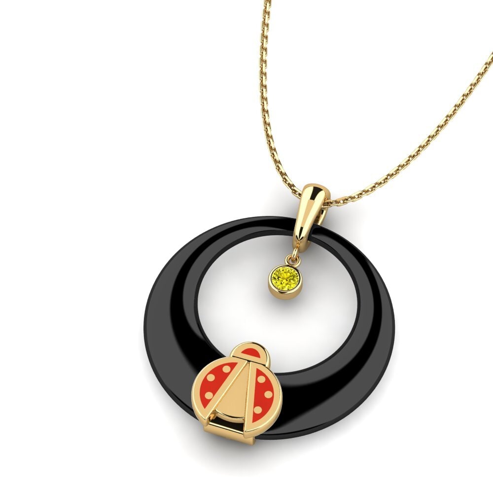 Diamante Amarillo Colgante de Mujer Daron
