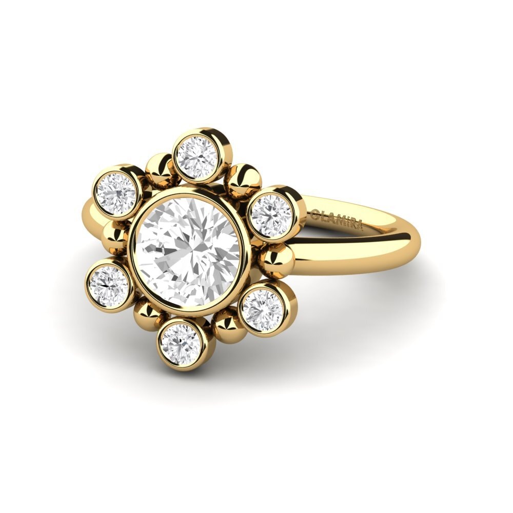 Zafiro blanco Anillo de compromiso Dartver