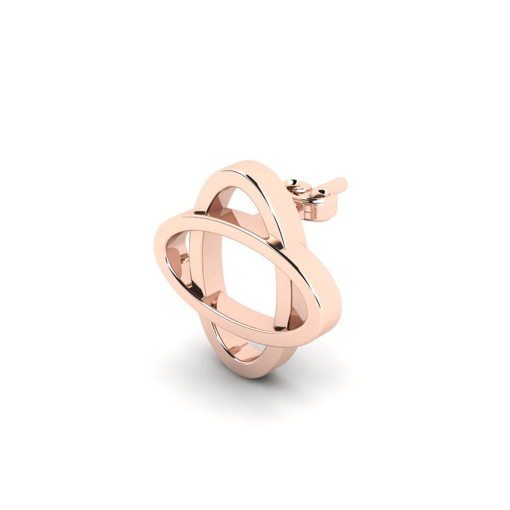 14ct Rose Gold Men's Earring Daryako