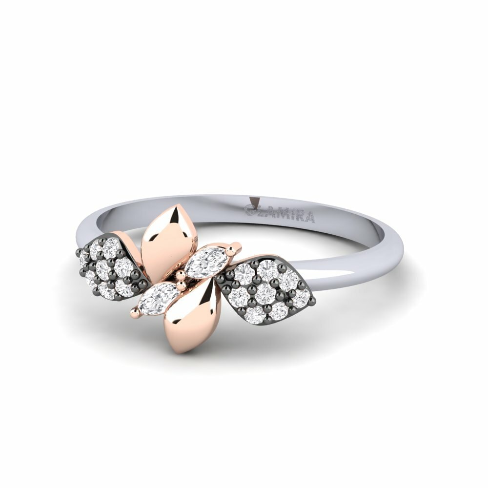 Marquise Saphir Blanc Bague Daryllyn