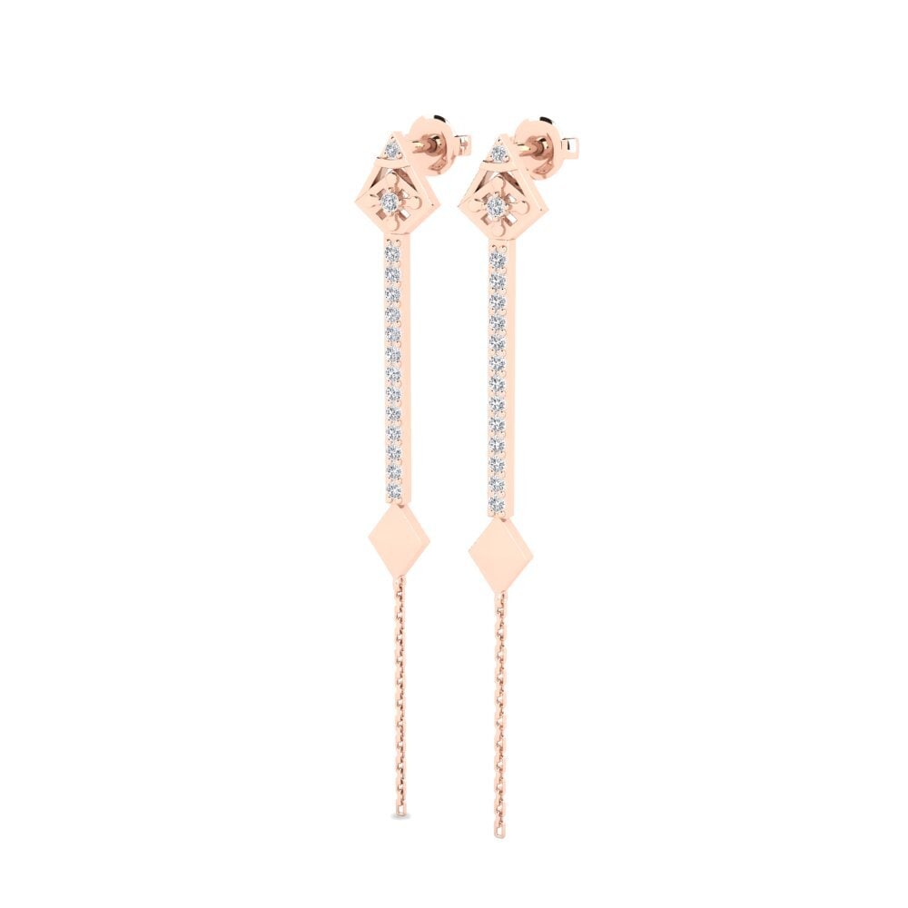 14k Rose Gold Women's Earring Davidix