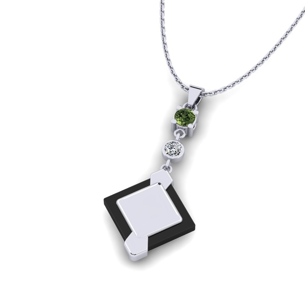 Zafiro Verde Colgante de Mujer Davsiy