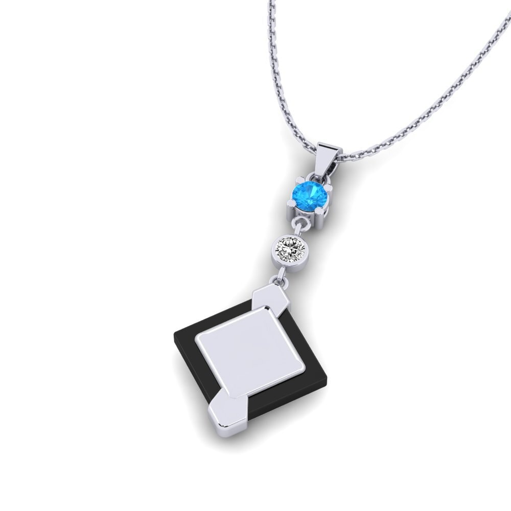 Topacio azul Colgante de Mujer Davsiy