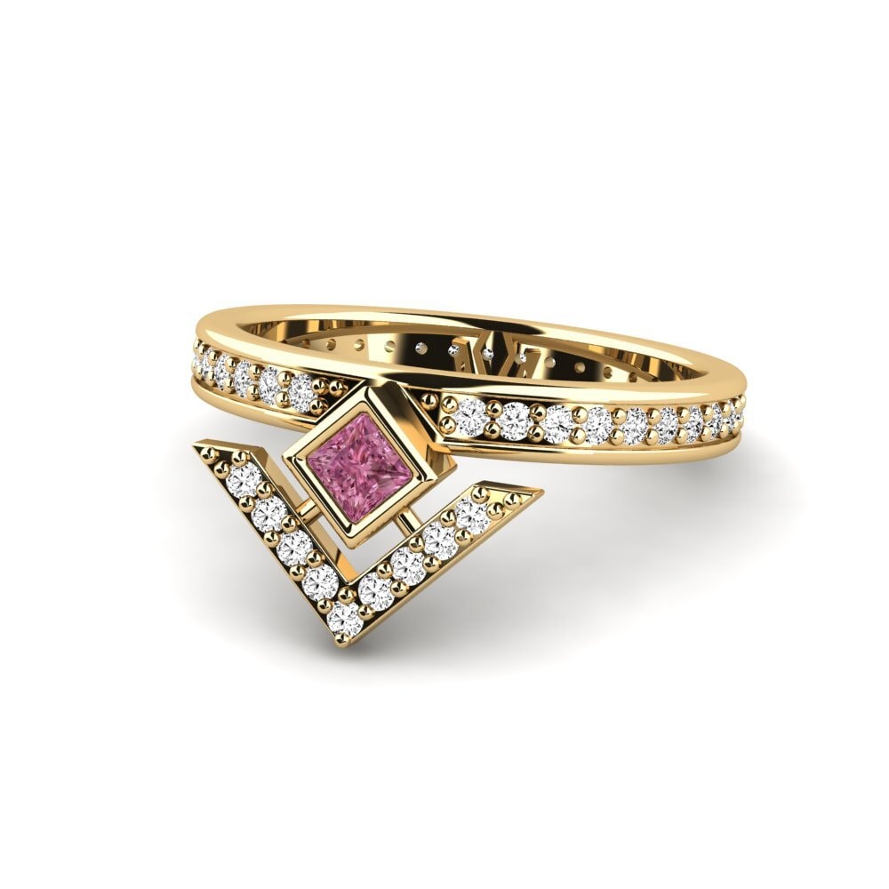 Granate Rhodolite Anillo meñique Dayana