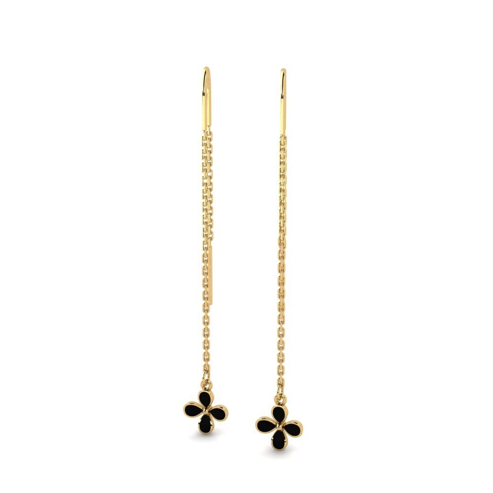 9k Oro Amarillo Pendientes Deacon